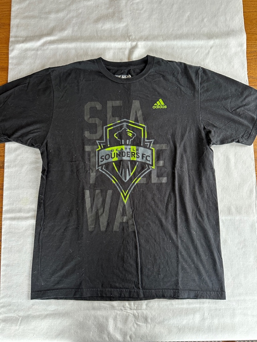 Seattle Sounders FC Adidas go-to tee L Black